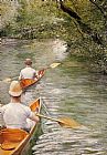 Gustave Caillebotte Canvas Paintings - The Canoes